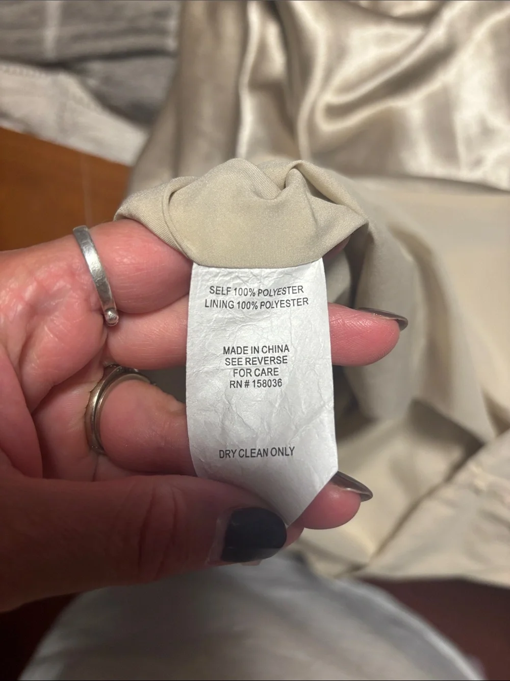 Birdie Grey Simple Gold Metallic Slip Dress - Picture 4 of 4
